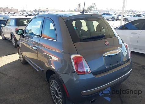 2012 Fiat 500 Lounge z USA, uszkodzony, nr VIN 3C3CFFCR7CT358409